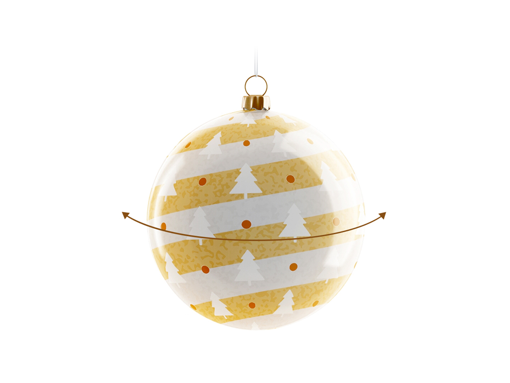 Animated Christmas Tree Ball Mockup