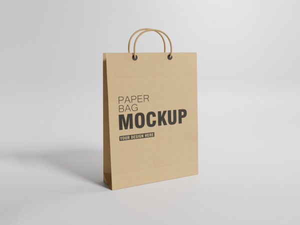 Brown Shopping Paper Bag Mockup