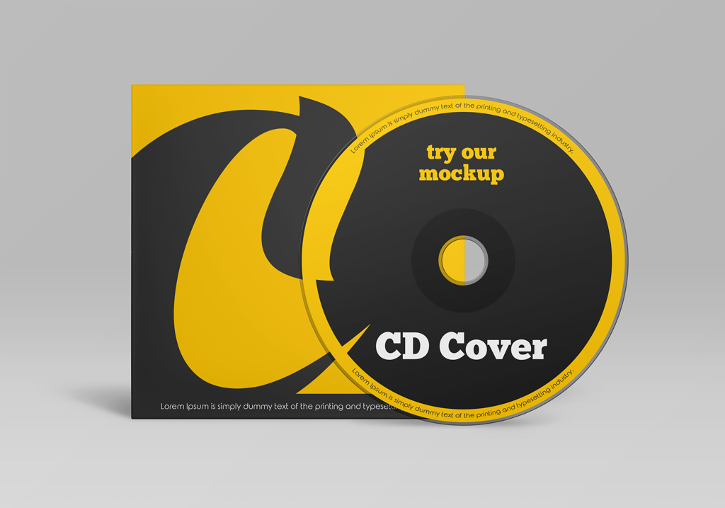 CD (ROM) with Case Mockup