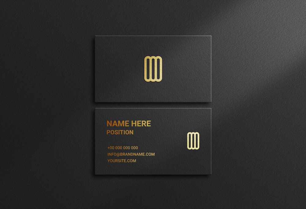 Dark and textured Business Card Mockup
