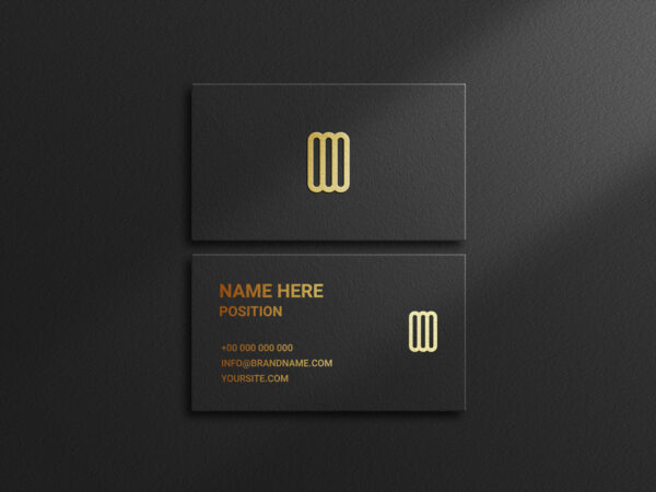Dark and textured Business Card Mockup