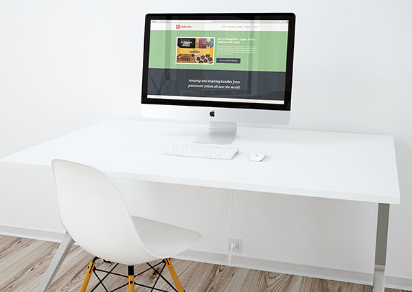 iMac and Minimalist Workspace Mockup