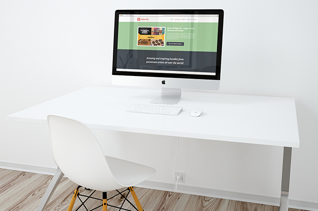 iMac and Minimalist Workspace Mockup