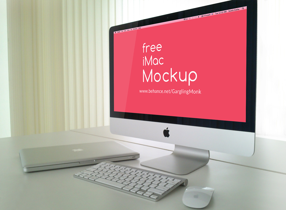iMac on Desk Mockup