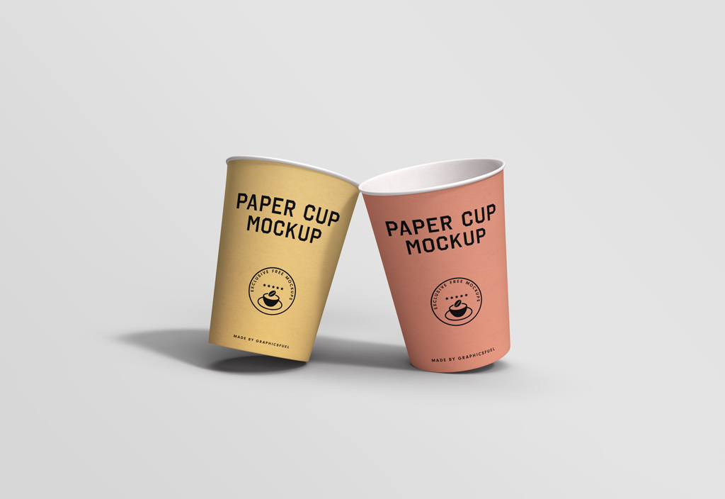 Two Paper Cups Mockup