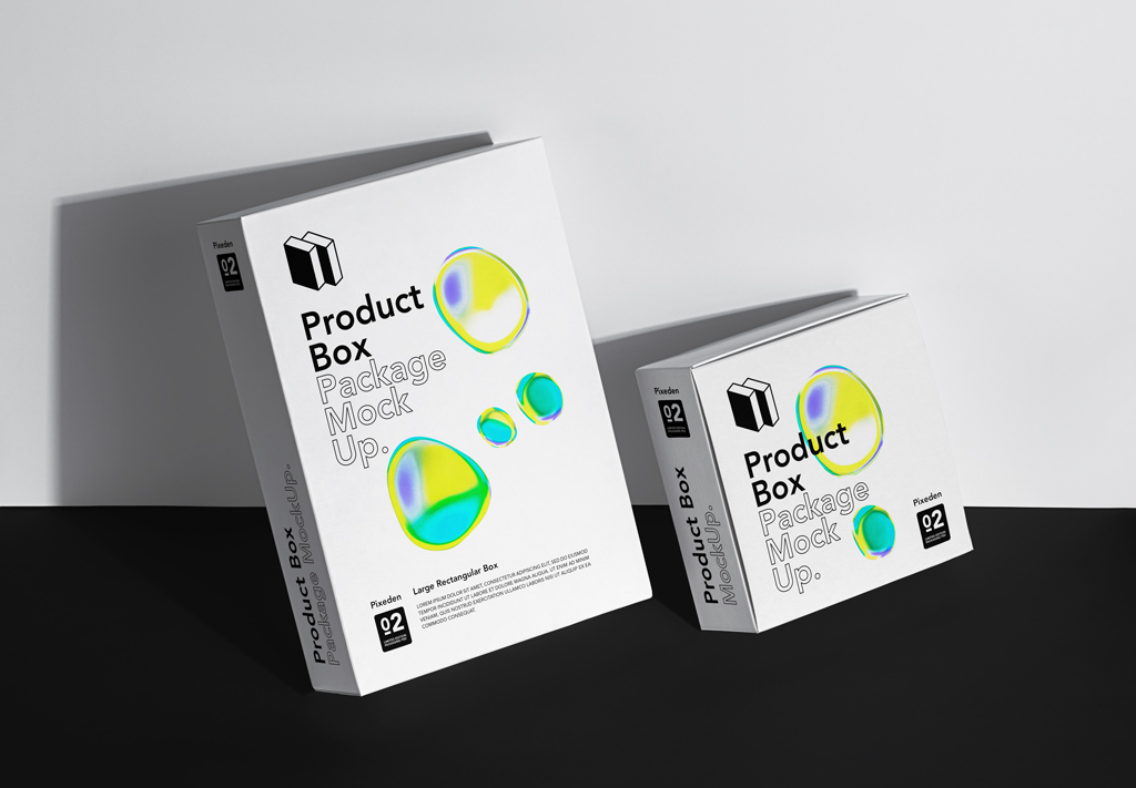 Two Product Packaging Boxes Mockup