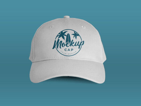 White Cap with Logo Mockup