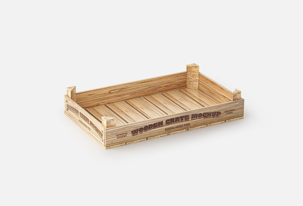 Wooden Crate Mockup