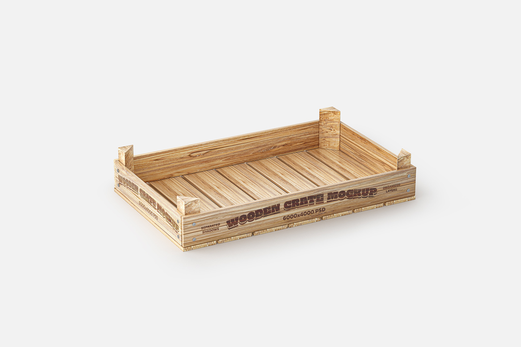 Wooden Crate Mockup